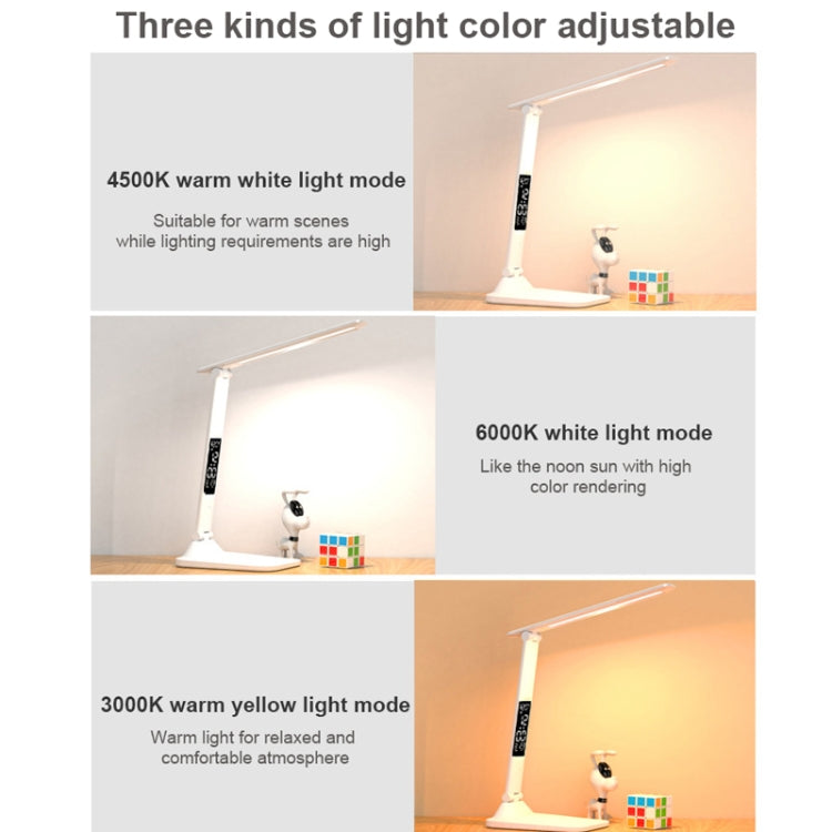 LED Intelligent Digital Display โคมไฟตั้งโต๊ะพับได้ สไตล์:, Charging 2000mAh, Charging 3200mAh, Double Head USB Straight Plug, Double Head Charging 2000mAh, Double Head Charging 3200mAh