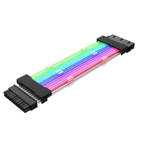 เส้นสีนีออน ARGB 5V, 24pin Motherboard Power Supply Light Wire Black, Double 8pin Graphics Card Power Supply Wire Black, 24pin Motherboard Power Supply Light Wire White, Double 8pin Graphics Card Power Supply Wire White