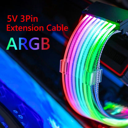 เส้นสีนีออน ARGB 5V, 24pin Motherboard Power Supply Light Wire Black, Double 8pin Graphics Card Power Supply Wire Black, 24pin Motherboard Power Supply Light Wire White, Double 8pin Graphics Card Power Supply Wire White