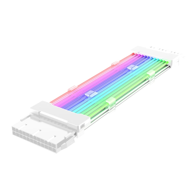 เส้นสีนีออน ARGB 5V, 24pin Motherboard Power Supply Light Wire Black, Double 8pin Graphics Card Power Supply Wire Black, 24pin Motherboard Power Supply Light Wire White, Double 8pin Graphics Card Power Supply Wire White