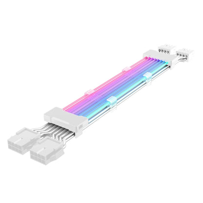 เส้นสีนีออน ARGB 5V, 24pin Motherboard Power Supply Light Wire Black, Double 8pin Graphics Card Power Supply Wire Black, 24pin Motherboard Power Supply Light Wire White, Double 8pin Graphics Card Power Supply Wire White