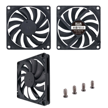 FANNER Ice Soul F8010 พัดลมแชสซีแบบบางพิเศษ 4pin PWM การปรับความเร็วอัจฉริยะ การระบายความร้อนที่เงียบ การกระจายความร้อน, F8010