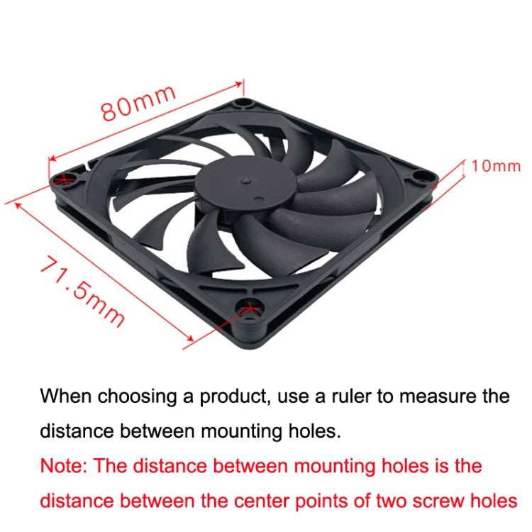FANNER Ice Soul F8010 พัดลมแชสซีแบบบางพิเศษ 4pin PWM การปรับความเร็วอัจฉริยะ การระบายความร้อนที่เงียบ การกระจายความร้อน, F8010