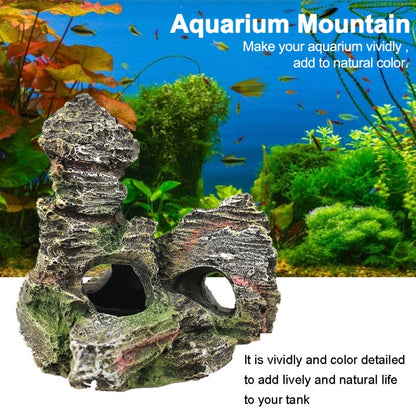 หินตู้ปลาภูมิทัศน์จำลองเรซิ่นเครื่องประดับตกแต่งตู้ปลาสไตล์:, Cave Mountain C, Cave Mountain D, Small Rockery, Three-legged Rockery, Big Rockery, Shunfeng Mountain, Yu Mountain