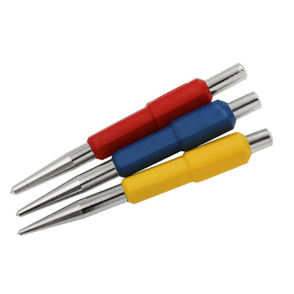 เครื่องมือกำหนดตำแหน่งเจาะศูนย์ทรงกระบอกความแข็งสูง, 3pcs/set Center Punch