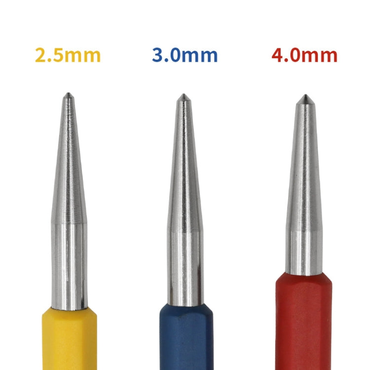 เครื่องมือกำหนดตำแหน่งเจาะศูนย์ทรงกระบอกความแข็งสูง, 3pcs/set Center Punch