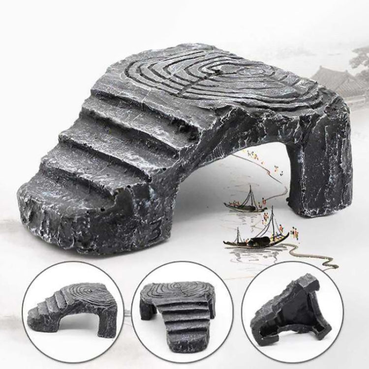 Turtle Aquascape Climbing Platform สัตว์เลื้อยคลานซ่อนถ้ำ แพลตฟอร์มเต่าสามขา, Small, Large