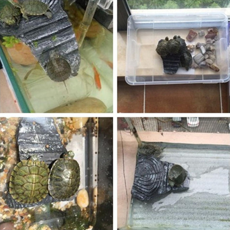 Turtle Aquascape Climbing Platform สัตว์เลื้อยคลานซ่อนถ้ำ แพลตฟอร์มเต่าสามขา, Small, Large