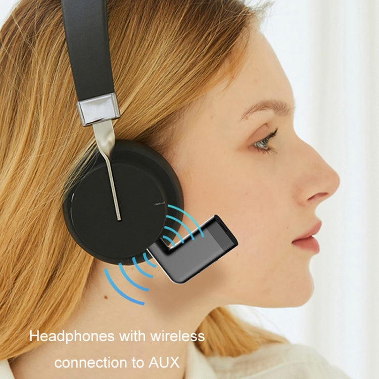 S-18 Car Mini AUX Audio Adapter ไร้สาย Bluetooth 5.0 ตัวรับ, S-18