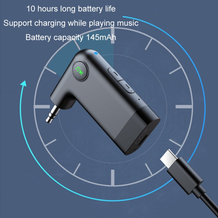 S-18 Car Mini AUX Audio Adapter ไร้สาย Bluetooth 5.0 ตัวรับ, S-18