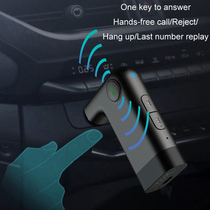 S-18 Car Mini AUX Audio Adapter ไร้สาย Bluetooth 5.0 ตัวรับ, S-18