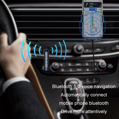 S-18 Car Mini AUX Audio Adapter ไร้สาย Bluetooth 5.0 ตัวรับ, S-18