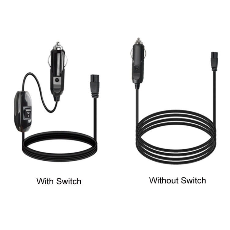สายไฟสำหรับตู้เย็นในรถยนต์ 12V/24V B ต่อท้ายปลั๊กไฟสำหรับเสียบที่จุดบุหรี่ ความยาว:, 1m Without Switch, 1m With Switch, 2m With Switch, 3m Without Switch, 3m With Switch, 4m Without Switch, 4m With Switch, 5m Without Switch, 5m With Switch