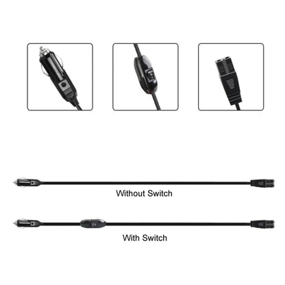 สายไฟสำหรับตู้เย็นในรถยนต์ 12V/24V B ต่อท้ายปลั๊กไฟสำหรับเสียบที่จุดบุหรี่ ความยาว:, 1m Without Switch, 1m With Switch, 2m With Switch, 3m Without Switch, 3m With Switch, 4m Without Switch, 4m With Switch, 5m Without Switch, 5m With Switch