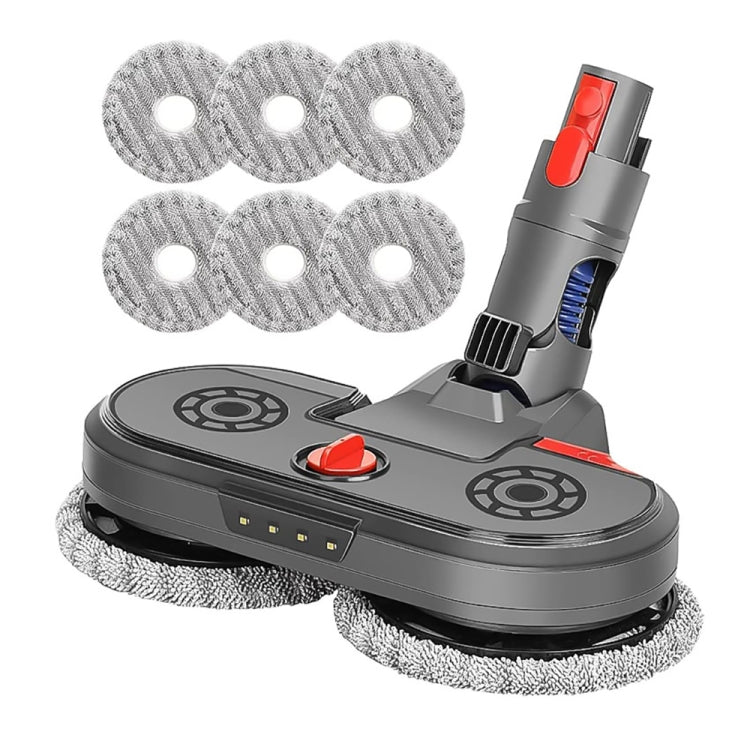 เครื่องดูดฝุ่นหัวถูพื้นไฟฟ้าถังเก็บน้ำในตัวพร้อมเศษผ้า 6 ชิ้น, For Dyson V7 V8 V10 V11, For Dyson V15
