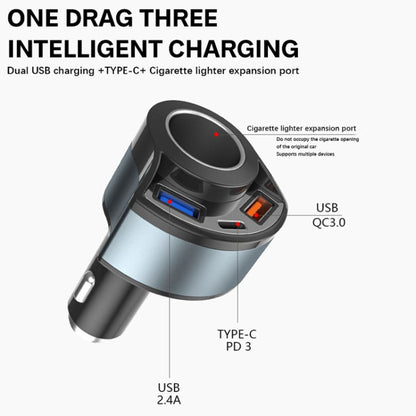 5V3A ที่จุดบุหรี่ PD Super Fast Charging เครื่องชาร์จในรถยนต์มัลติฟังก์ชั่น, 5V 3A Black, 5V 3A White