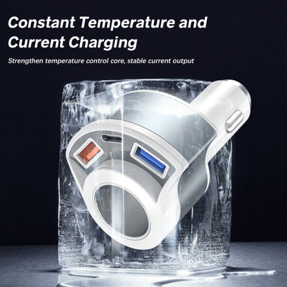 5V3A ที่จุดบุหรี่ PD Super Fast Charging เครื่องชาร์จในรถยนต์มัลติฟังก์ชั่น, 5V 3A Black, 5V 3A White