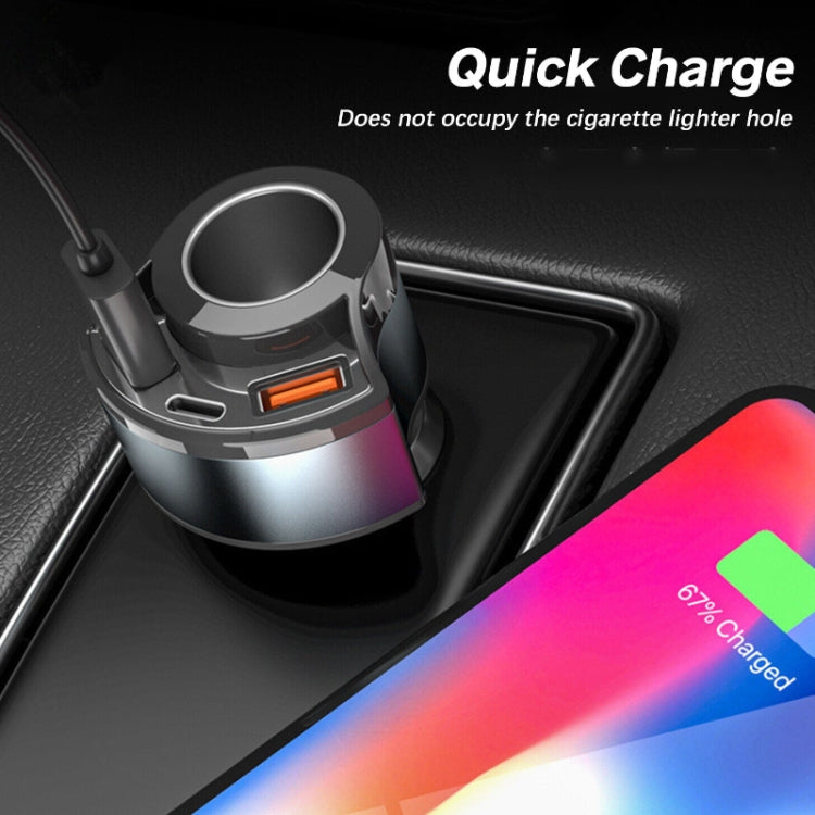 5V3A ที่จุดบุหรี่ PD Super Fast Charging เครื่องชาร์จในรถยนต์มัลติฟังก์ชั่น, 5V 3A Black, 5V 3A White