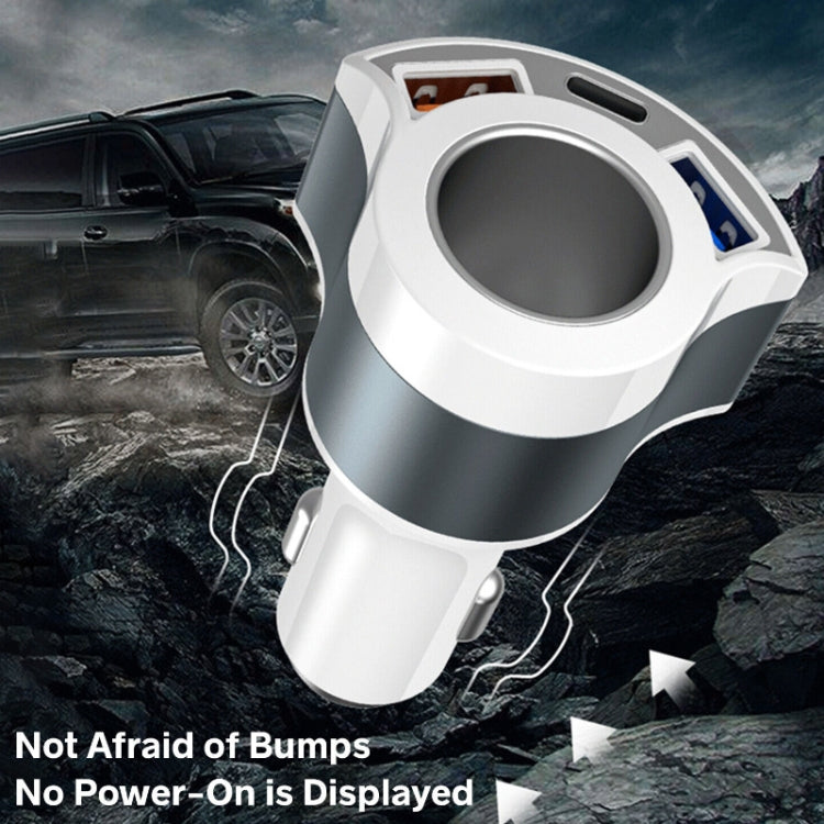 5V3A ที่จุดบุหรี่ PD Super Fast Charging เครื่องชาร์จในรถยนต์มัลติฟังก์ชั่น, 5V 3A Black, 5V 3A White