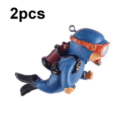 2 ชิ้นตู้ปลานักประดาน้ำพิพิธภัณฑ์สัตว์น้ำเครื่องประดับตกแต่ง Aquascape, Regular Blue, Regular Orange, Regular Black, Regular Pink, Regular Green, With Camera Blue, With Camera Black, With Camera Pink, With Camera Green, With Camera Orange
