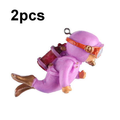 2 ชิ้นตู้ปลานักประดาน้ำพิพิธภัณฑ์สัตว์น้ำเครื่องประดับตกแต่ง Aquascape, Regular Blue, Regular Orange, Regular Black, Regular Pink, Regular Green, With Camera Blue, With Camera Black, With Camera Pink, With Camera Green, With Camera Orange