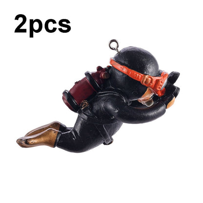 2 ชิ้นตู้ปลานักประดาน้ำพิพิธภัณฑ์สัตว์น้ำเครื่องประดับตกแต่ง Aquascape, Regular Blue, Regular Orange, Regular Black, Regular Pink, Regular Green, With Camera Blue, With Camera Black, With Camera Pink, With Camera Green, With Camera Orange