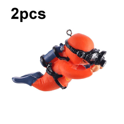 2 ชิ้นตู้ปลานักประดาน้ำพิพิธภัณฑ์สัตว์น้ำเครื่องประดับตกแต่ง Aquascape, Regular Blue, Regular Orange, Regular Black, Regular Pink, Regular Green, With Camera Blue, With Camera Black, With Camera Pink, With Camera Green, With Camera Orange