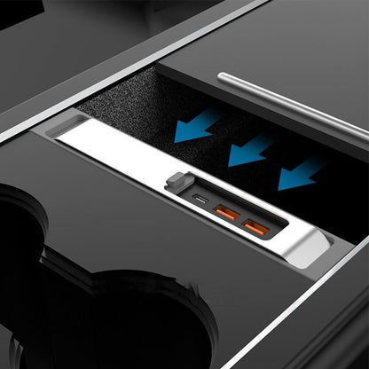 สำหรับ Tesla รุ่น 3/Y รถ USB-C/Type-C + 2 USB 3.0 พอร์ต Docking Station HUB, T1