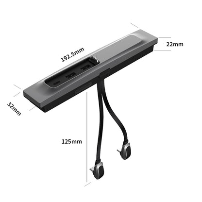 สำหรับ Tesla รุ่น 3/Y รถ T09 คอนโซลกลาง 27W 3-in-1 USB Hub Docking Station, T09