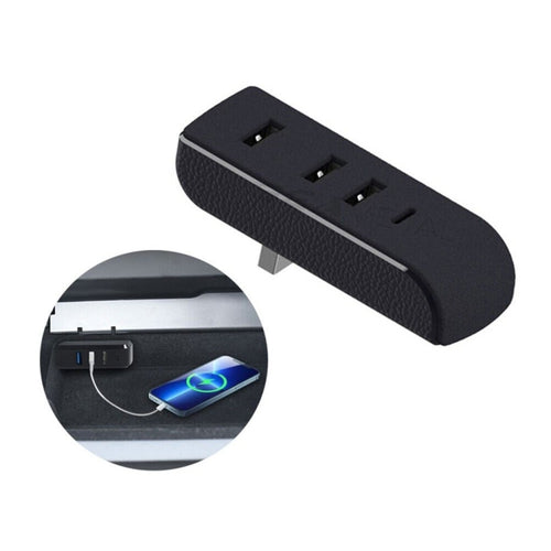 สำหรับ Tesla รุ่น 3/Y รถ AH37 3 USB + 1 Type-C/USB-C Port Hub Docking Station, AH37