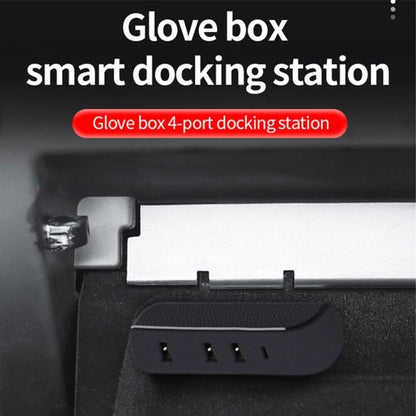 สำหรับ Tesla รุ่น 3/Y รถ AH37 3 USB + 1 Type-C/USB-C Port Hub Docking Station, AH37