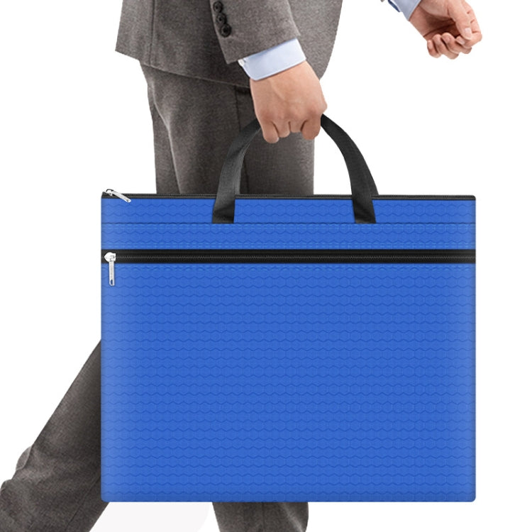 A3-8133 กระเป๋าใส่แฟ้มซิปแบบใช้มือถือความจุขนาดใหญ่ Oxford Cloth Waterproof Art Storage Bag