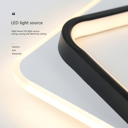 20W ไฟทางเดินลดแสง 3 สี LED ไฟเพดานทางเดินทางเข้าห้องรับฝากของ, White Circle, White Square, Black Circular, Black Square
