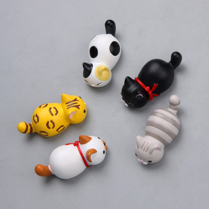 วัสดุเคสมือถือแม่เหล็กติดตู้เย็นแมวการ์ตูนน่ารัก, Money Pattern Cat, 3 -color Cat, White Scarf Cat, Gray Striped Cat