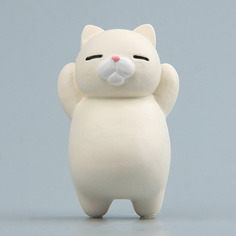 การ์ตูนแมวแม่เหล็กติดตู้เย็นเครื่องประดับเรซิ่นเครื่องประดับ, With Magnetic Sticker, Without Magnetic Sticker