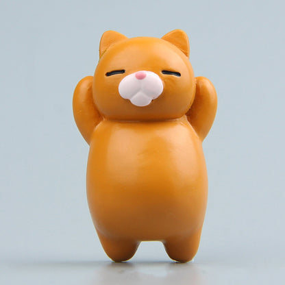 การ์ตูนแมวแม่เหล็กติดตู้เย็นเครื่องประดับเรซิ่นเครื่องประดับ, With Magnetic Sticker, Without Magnetic Sticker