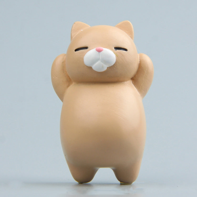 การ์ตูนแมวแม่เหล็กติดตู้เย็นเครื่องประดับเรซิ่นเครื่องประดับ, With Magnetic Sticker, Without Magnetic Sticker