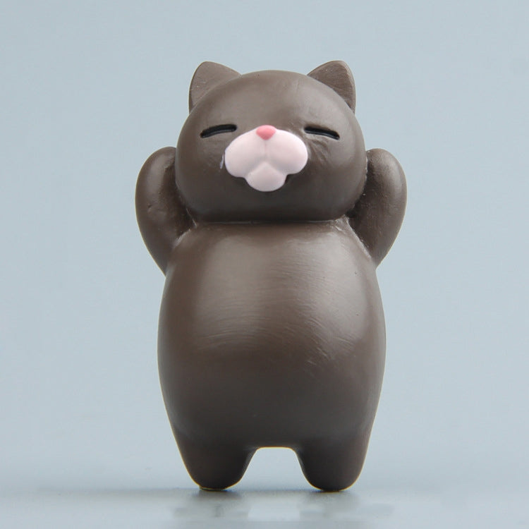 การ์ตูนแมวแม่เหล็กติดตู้เย็นเครื่องประดับเรซิ่นเครื่องประดับ, With Magnetic Sticker, Without Magnetic Sticker