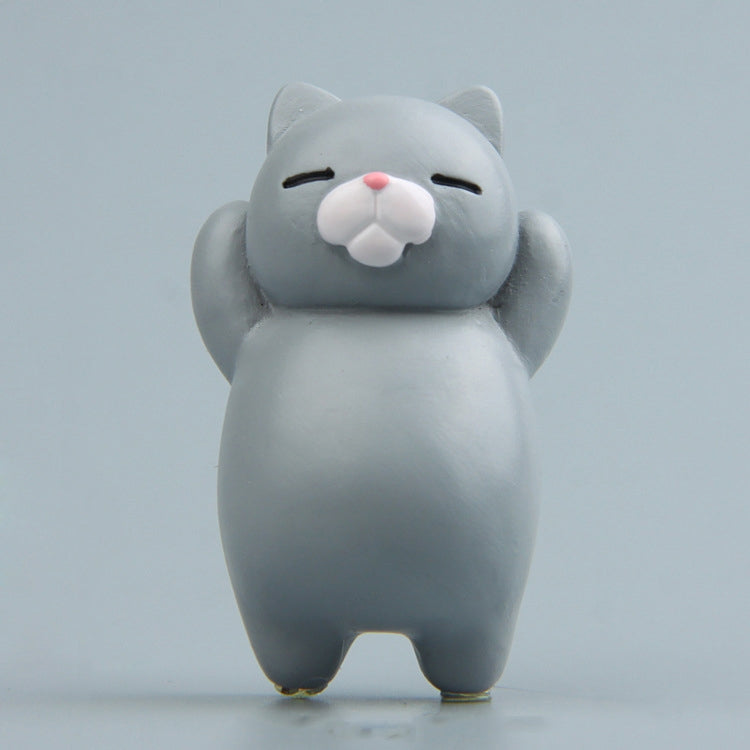 การ์ตูนแมวแม่เหล็กติดตู้เย็นเครื่องประดับเรซิ่นเครื่องประดับ, With Magnetic Sticker, Without Magnetic Sticker