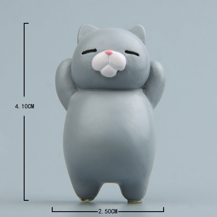 การ์ตูนแมวแม่เหล็กติดตู้เย็นเครื่องประดับเรซิ่นเครื่องประดับ, With Magnetic Sticker, Without Magnetic Sticker