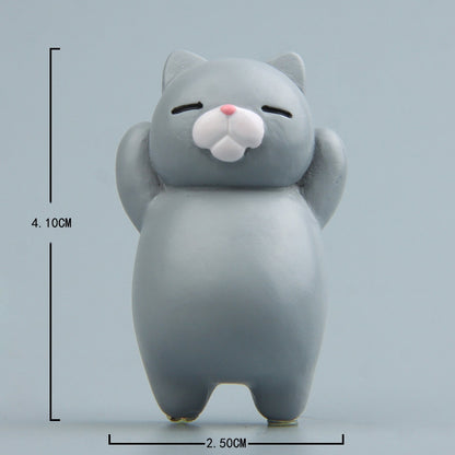การ์ตูนแมวแม่เหล็กติดตู้เย็นเครื่องประดับเรซิ่นเครื่องประดับ, With Magnetic Sticker, Without Magnetic Sticker