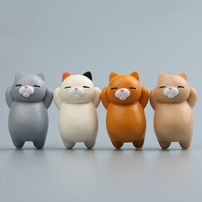 การ์ตูนแมวแม่เหล็กติดตู้เย็นเครื่องประดับเรซิ่นเครื่องประดับ, With Magnetic Sticker, Without Magnetic Sticker