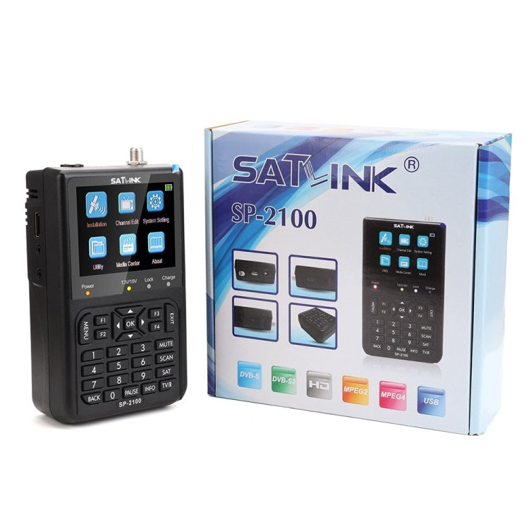 SATLINK SP-2100 HD Finder Meter เครื่องวัดสัญญาณดาวเทียมแบบใช้มือถือ, SP-2100