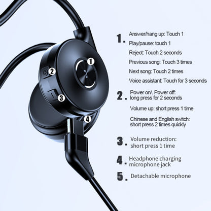 M1 Stereo Sound Running Sports Bone Conduction หูฟังบลูทูธพร้อมไมโครโฟน