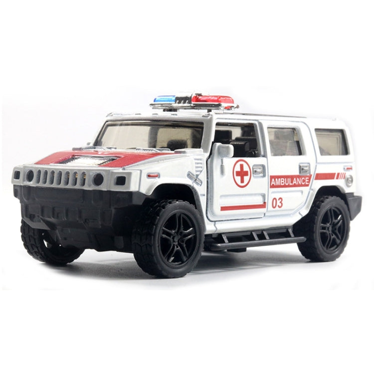 1:36 ออฟโรดรถตำรวจรถพยาบาลโมเดลรถเด็กของเล่นมีเสียงและไฟ, Police Car, Ambulance Car, fire truck, Army