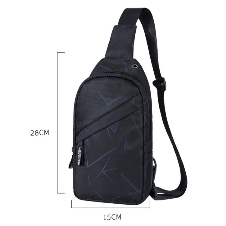 XQB990 กระเป๋าคาดหน้าอกผู้ชายกระเป๋า Messenger กระเป๋าผ้า Oxford กระเป๋ากีฬา, Line Blue, Line Black, Camouflage Dark Blue, Dynamic Blue, Snowflake Gray, Graffiti Blue