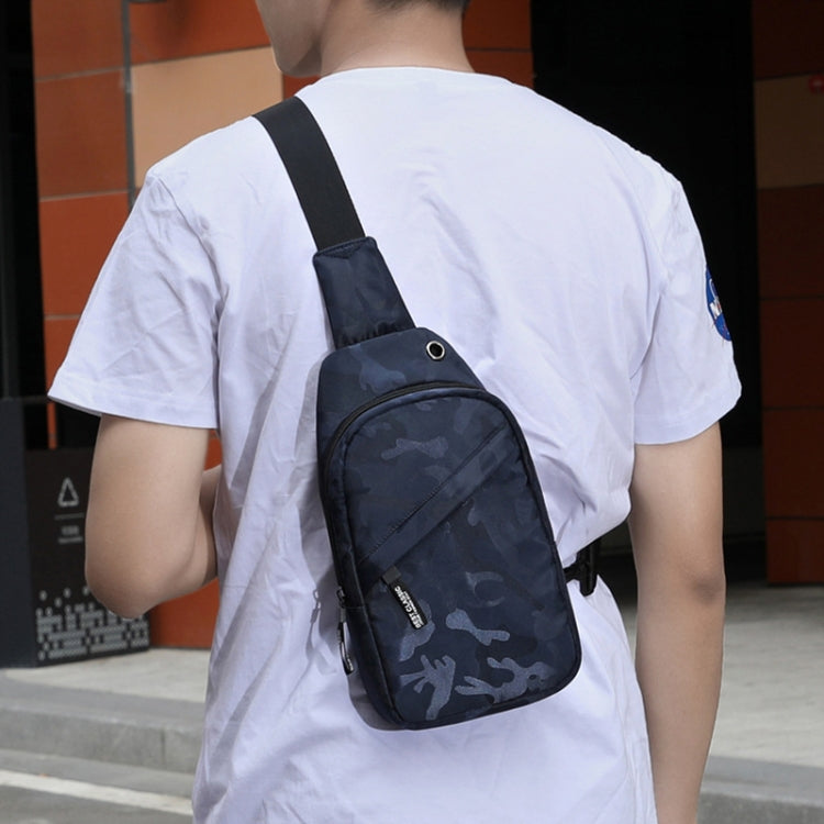 XQB990 กระเป๋าคาดหน้าอกผู้ชายกระเป๋า Messenger กระเป๋าผ้า Oxford กระเป๋ากีฬา, Line Blue, Line Black, Camouflage Dark Blue, Dynamic Blue, Snowflake Gray, Graffiti Blue