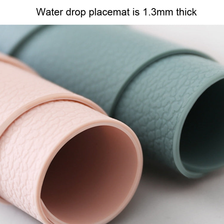 10 ชิ้นซิลิโคนรูปหยดน้ำโต๊ะฉนวนกันความร้อนเสื่อหนังพื้นผิวห้องครัวถ้วยและเสื่อหม้อ, Coaster(Green), Coaster(Blue), Coaster(Gray), Coaster(Red), Coaster(Pink)