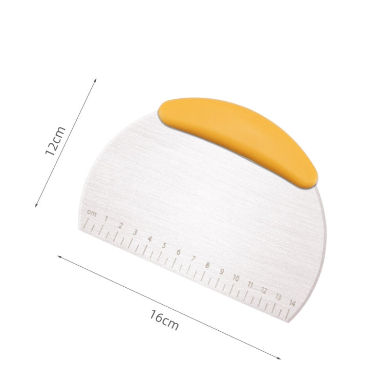 เครื่องตัด Nougat ขนาดใหญ่และกว้าง 2 ชิ้นพร้อมเครื่องตัดมาตราส่วน, 2pcs Large (Yellow)
