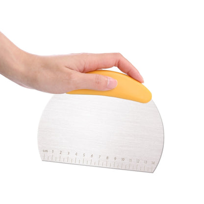 เครื่องตัด Nougat ขนาดใหญ่และกว้าง 2 ชิ้นพร้อมเครื่องตัดมาตราส่วน, 2pcs Large (Yellow)